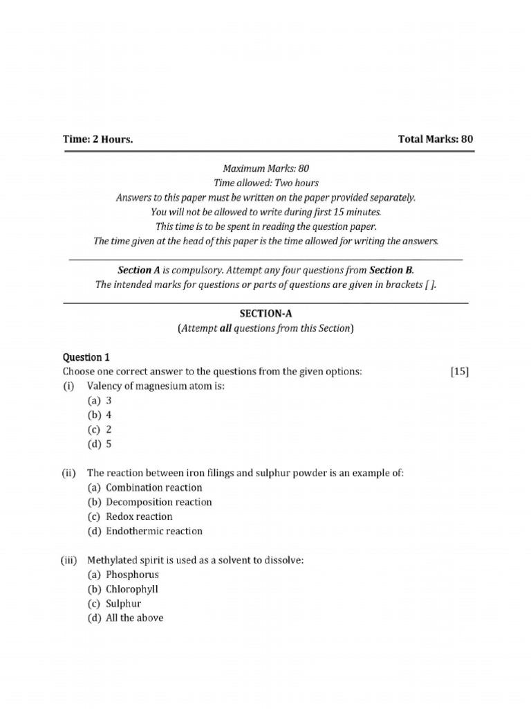 Icse Class 9 2 | PDF