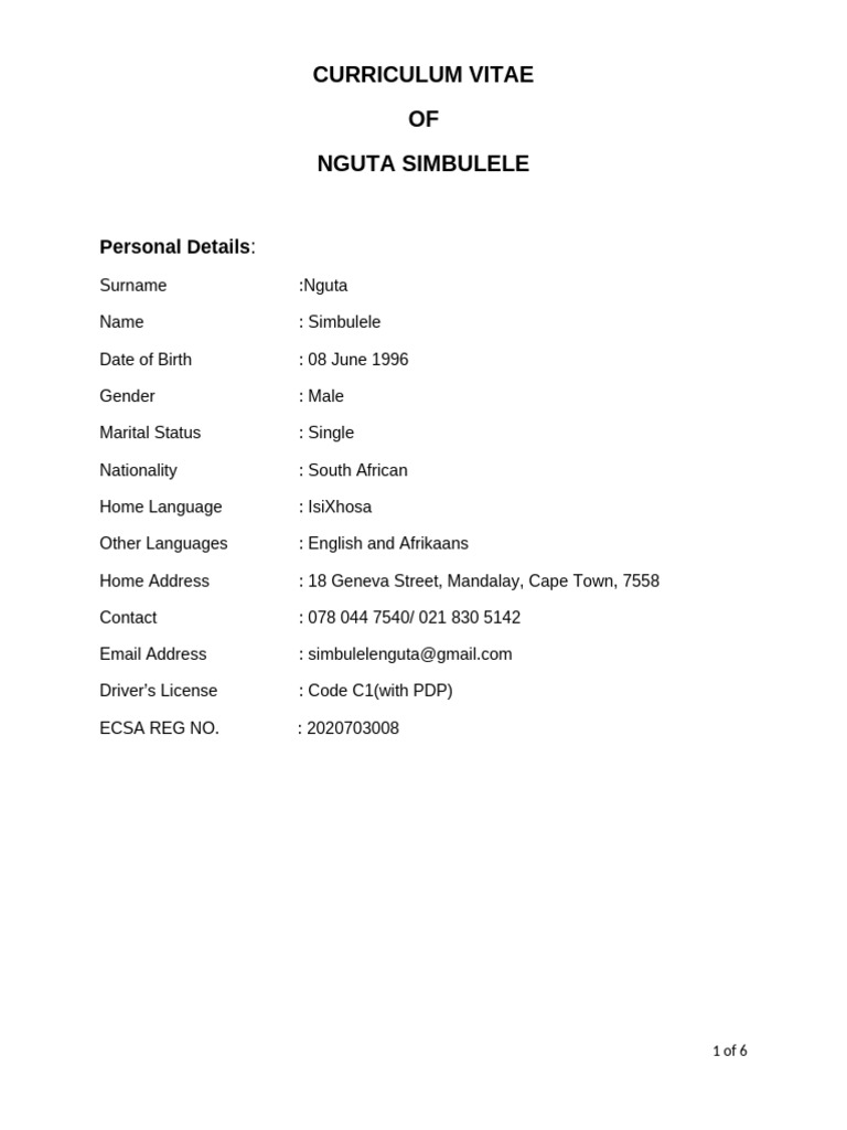 Simbulele Nguta 3 | PDF | Pipe (Fluid Conveyance) | Plumbing