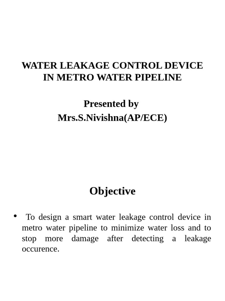 Smart Water Leakage Control Device | PDF | Internet Of Things | System