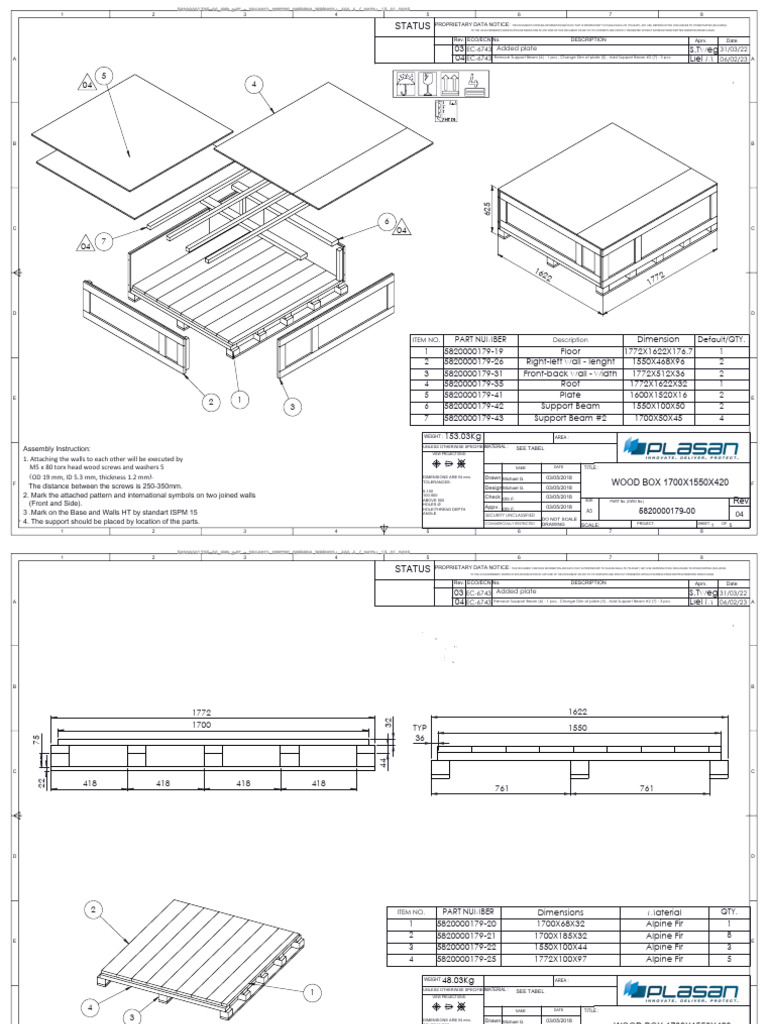 Wood Box Assembly Instructions | PDF | Wood Products