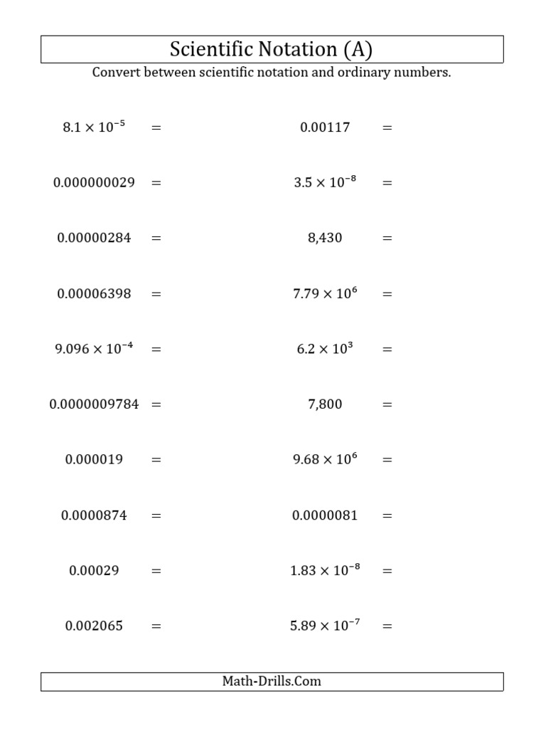 Scientific Notation Convert Between Scientific Ordinary 001.1366065425 ...