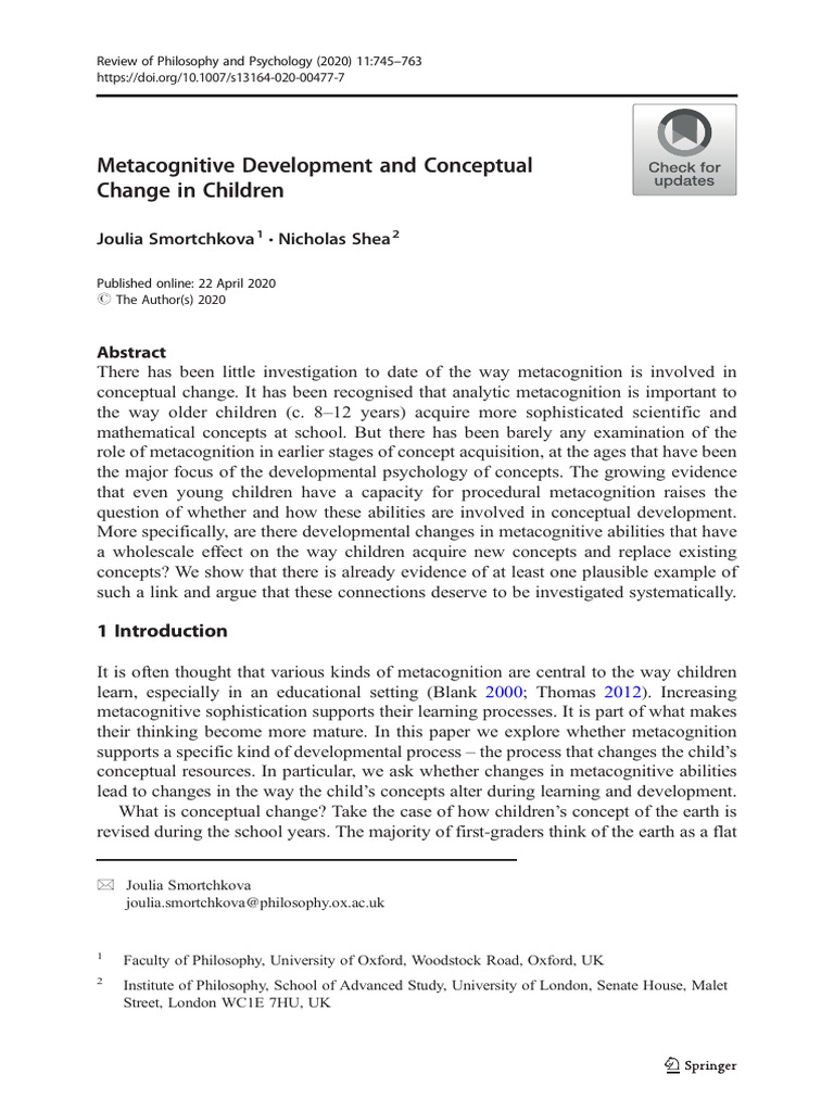 Met A Cognition | PDF | Metacognition | Theory Of Mind