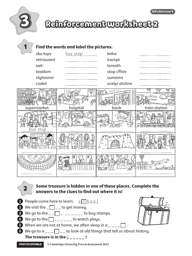 KidsBox Level5 Unit3 Reinforcement Worksheet 2 PDF