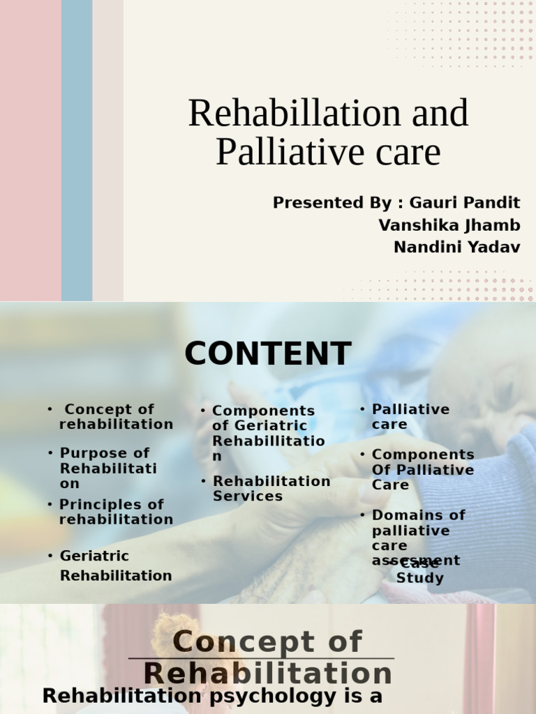 Rehabilitation and Palliative Care Overview | PDF | Palliative Care ...