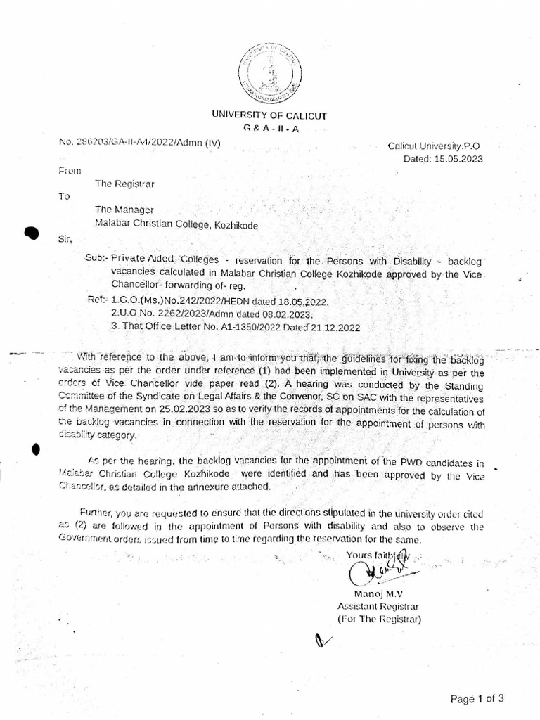 Roster For Appointment | PDF