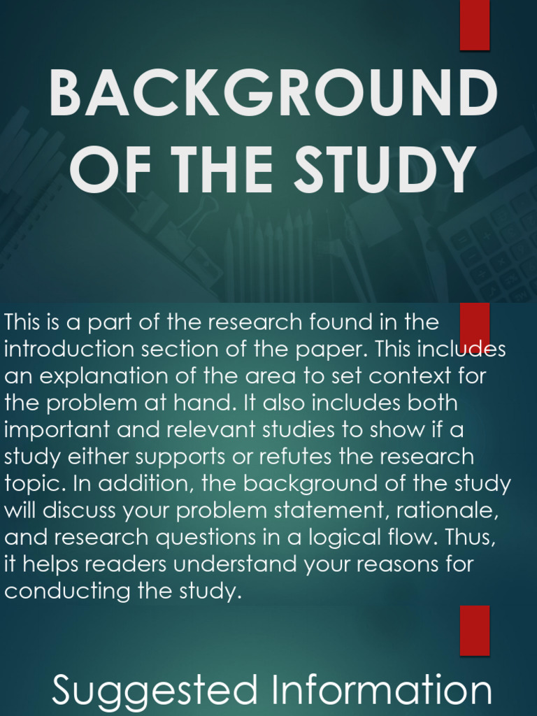 Lesson 6 Background of The Study | PDF | Science | Cognition