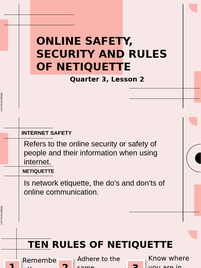 Online Safety and Netiquette Guide | PDF | Malware | Crime Prevention