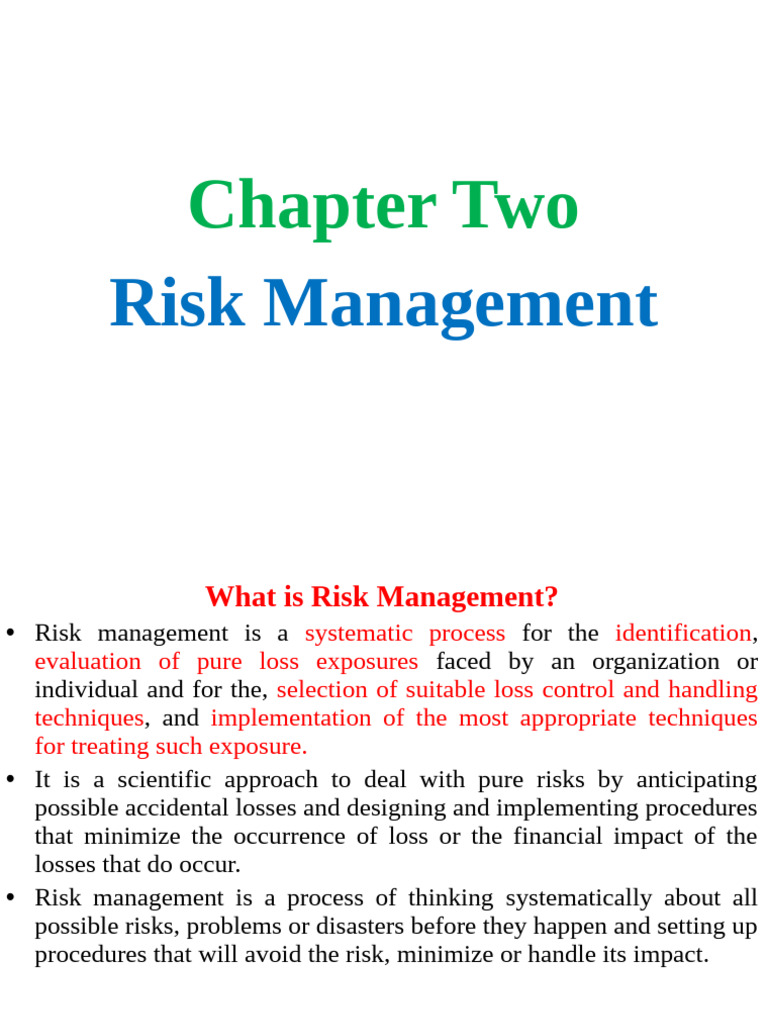 Risk cha 2 ppt-3 | PDF | Risk | Risk Management