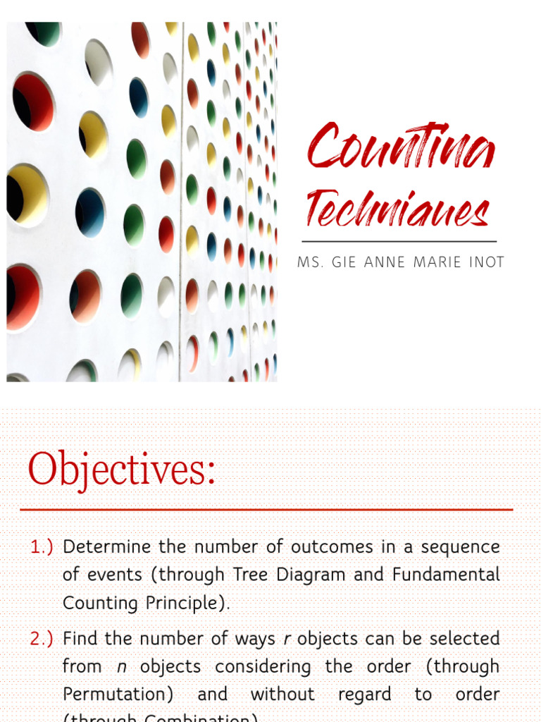 Counting techniques pdf probability permutation