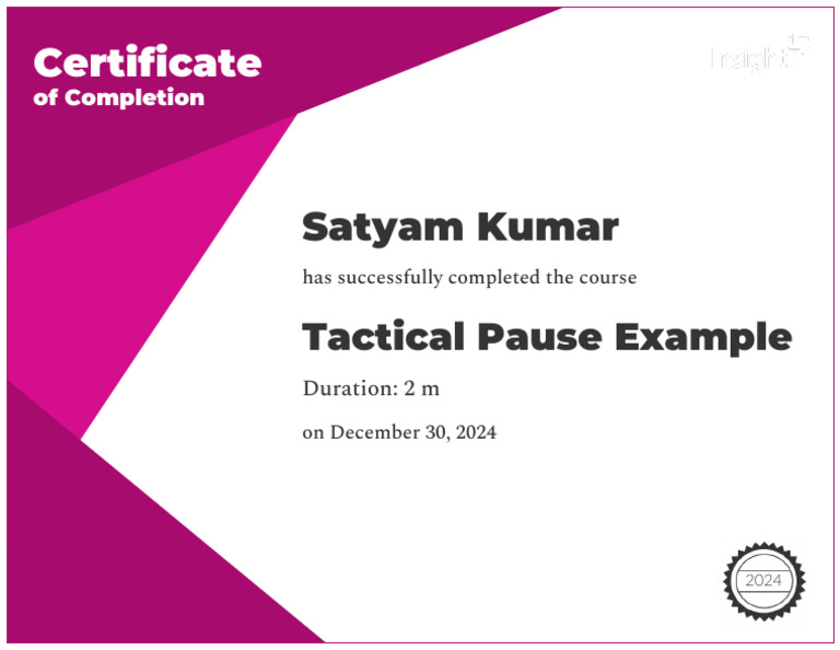 Tactical Pause Example | PDF