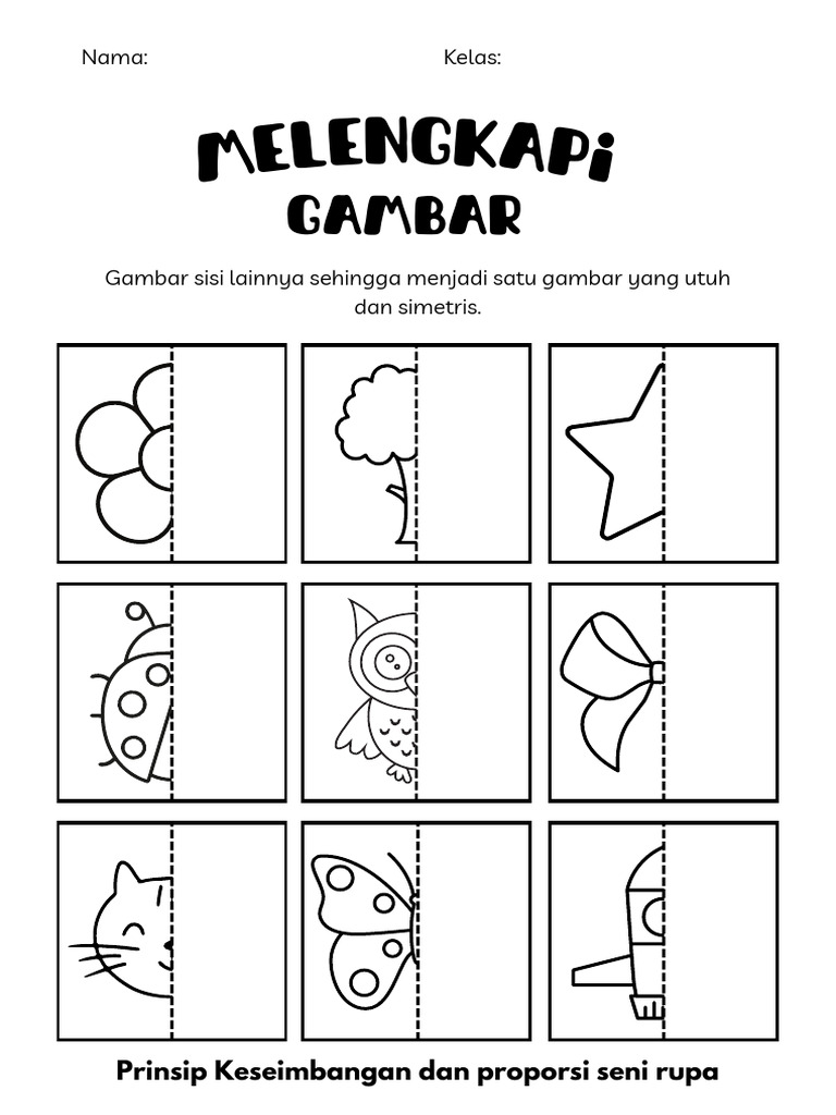 Melengkapi Gambar Prinsip Keseimbangan Dan Proporsi Seni Rupa | PDF