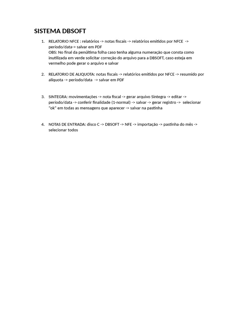 Sistema Dbsoft | PDF