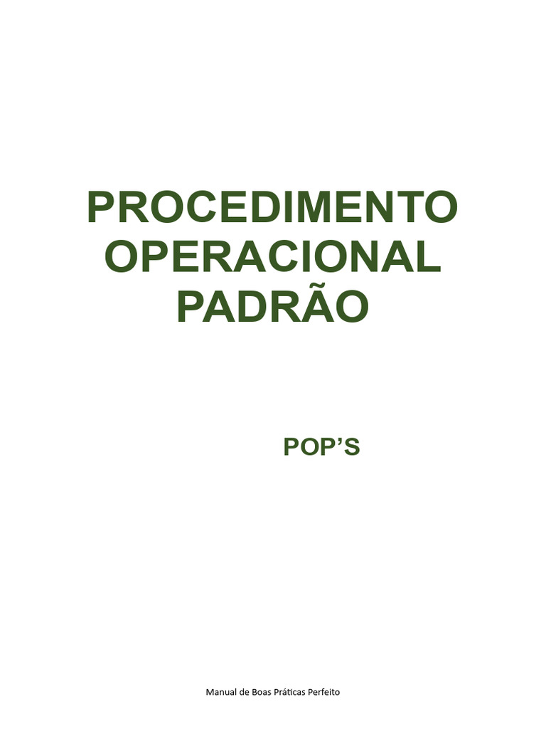 O QUE VOCÊ PRECISA SABER Sobre POPs | PDF | Qualidade (negócios ...