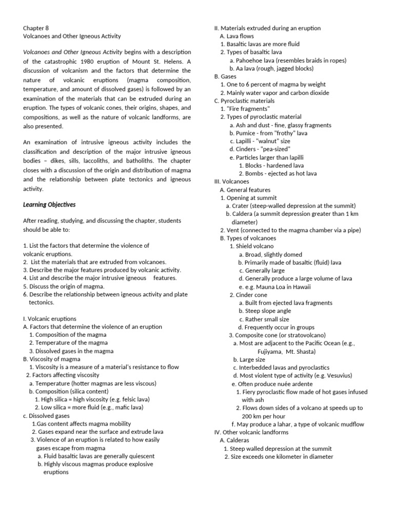 Understanding Volcanoes and Igneous Activity | PDF | Magma | Volcano