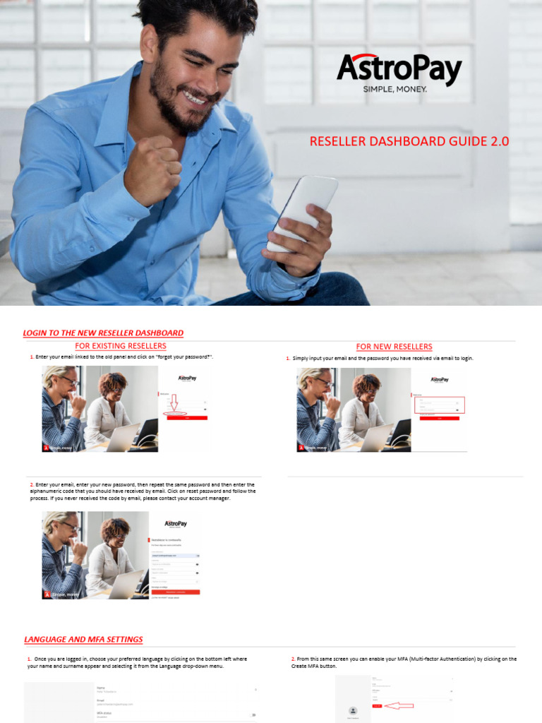 AstroPay - Reseller Panel Guide | PDF | Password | Fee