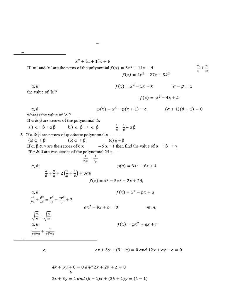Class X Maths Holiday Homework Worksheet | PDF | Circle | Triangle