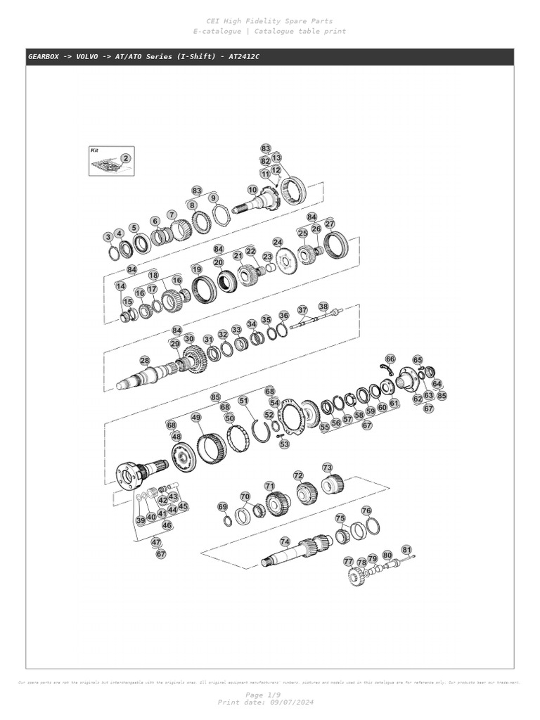 Volvo Gearbox Spare Parts Catalogue | PDF | Manual Transmission | Motor ...