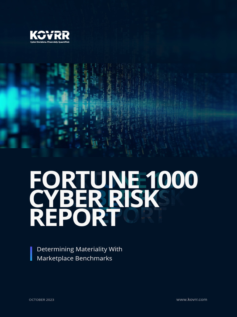 Fortune 1000 Cyber Risk Report | PDF | Risk | Computer Security