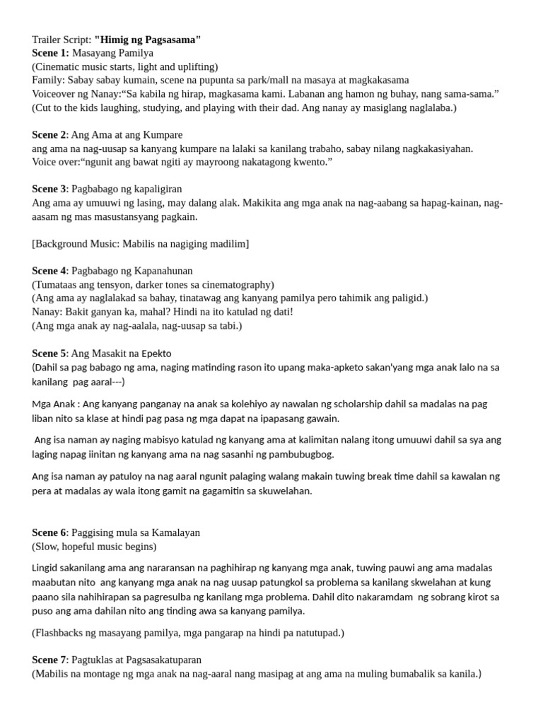 Script 20for 20trailer 20group2 | PDF