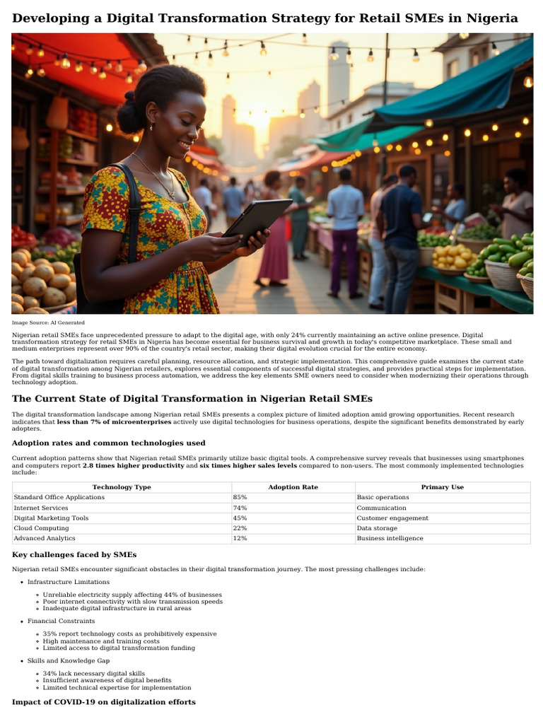 Digital Marketing for Nigerian Retail SMEs | PDF | Performance ...