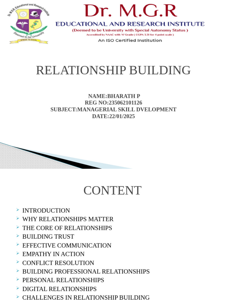 Building Effective Relationship Skills | PDF | Communication | Empathy