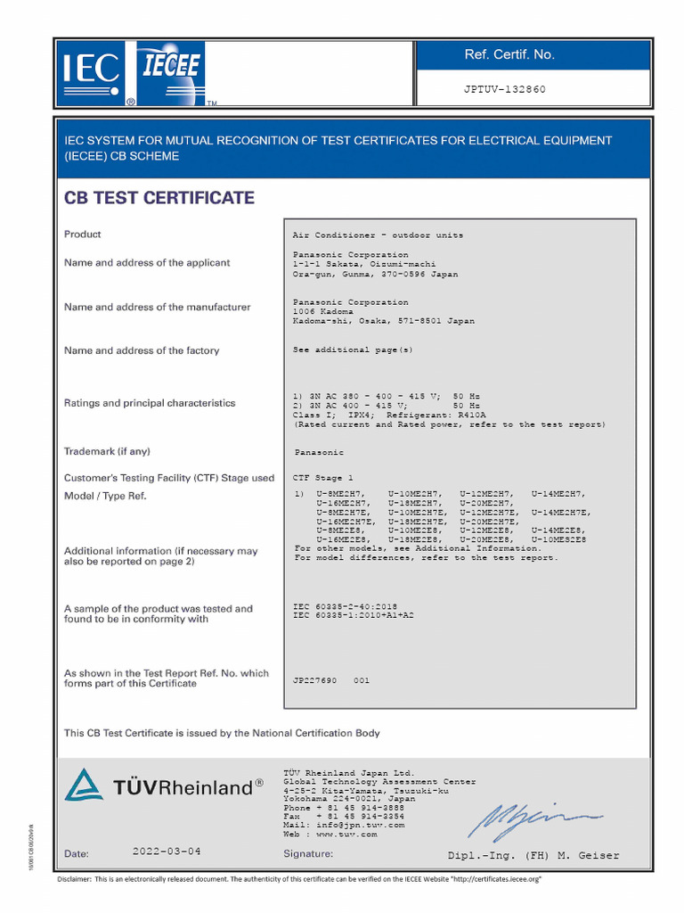 VRF CB Report | PDF | Home Appliance