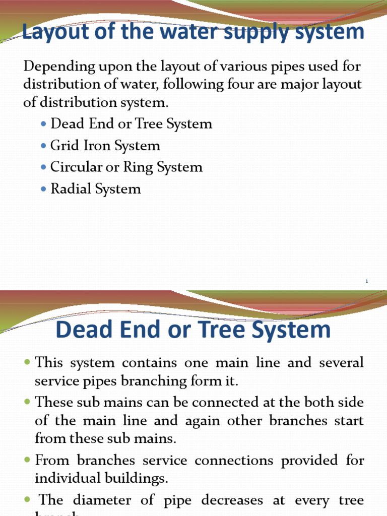 Water Supply System Layouts Explained | PDF | Pipe (Fluid Conveyance ...