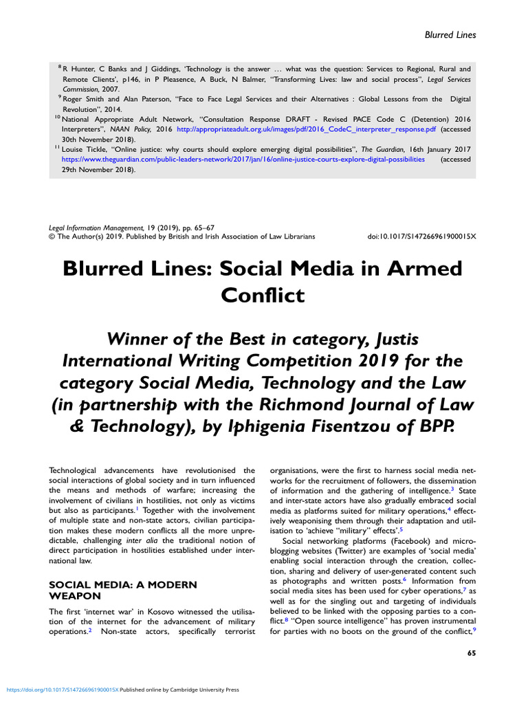 Social Media's Role in Modern Warfare | PDF | International ...