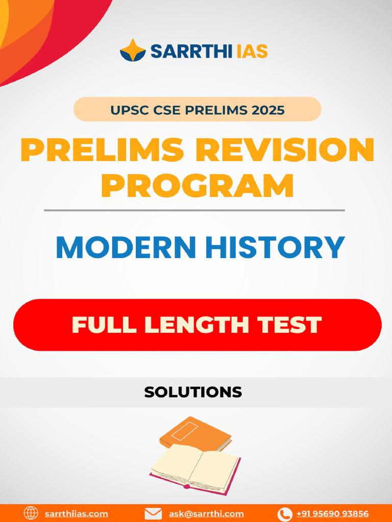 Modern History Full Length Test Answers | PDF