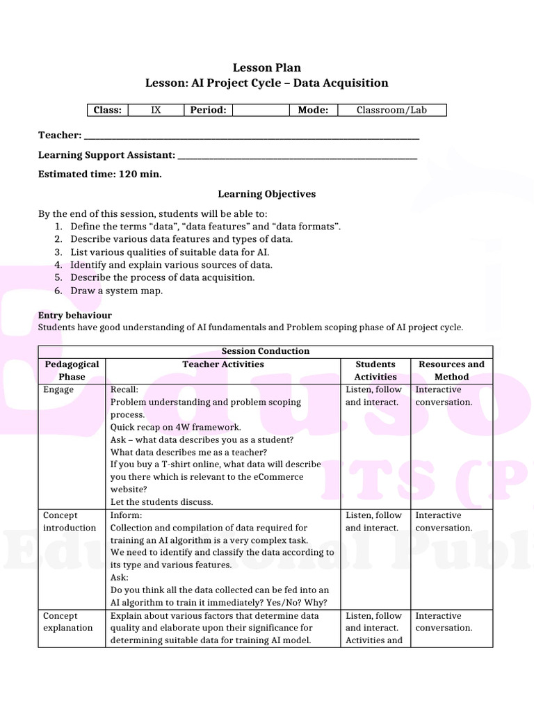 6-U2C2-AI Project Cycle - Data Acquisition | PDF | Artificial ...