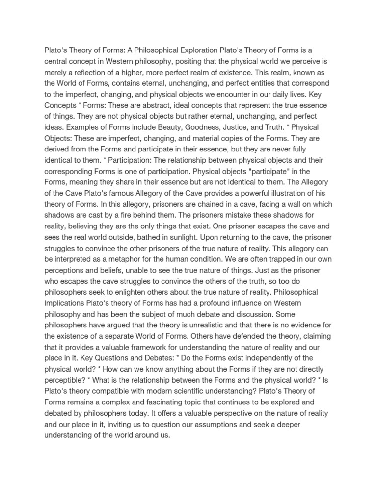 Plato Forms Definition