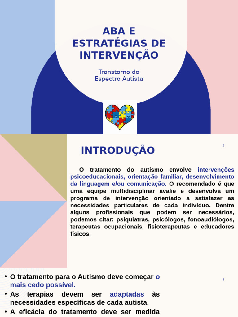 Intervenções ABA no Transtorno Autista | PDF | Espectro do autismo ...