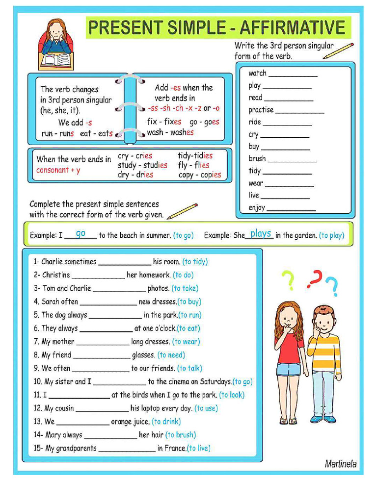 Simple Present Practice 4to | PDF