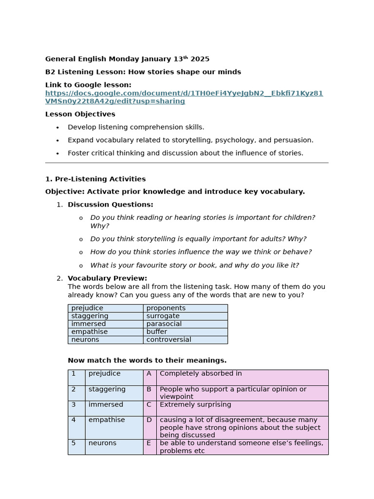 how-stories-shape-our-minds-b2-listening-lesson-plan-student-pdf