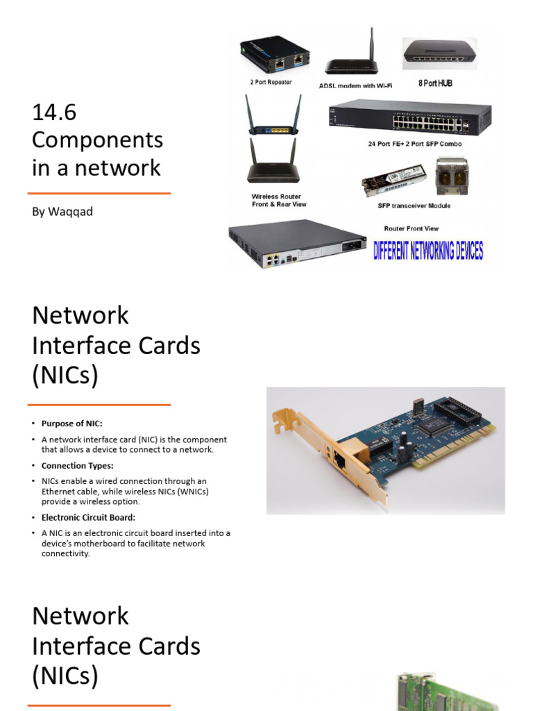 14.6 Components in A Network | PDF | Computer Network | Ip Address