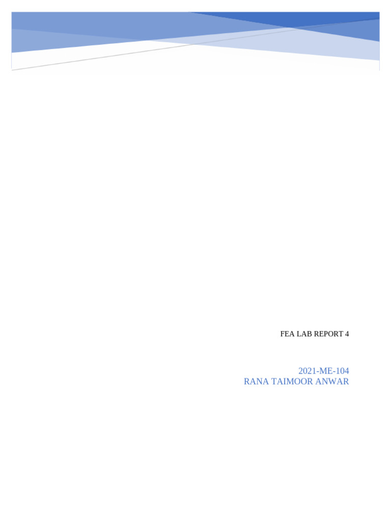 Cantilever Beam Deflection Analysis | PDF | Finite Element Method ...