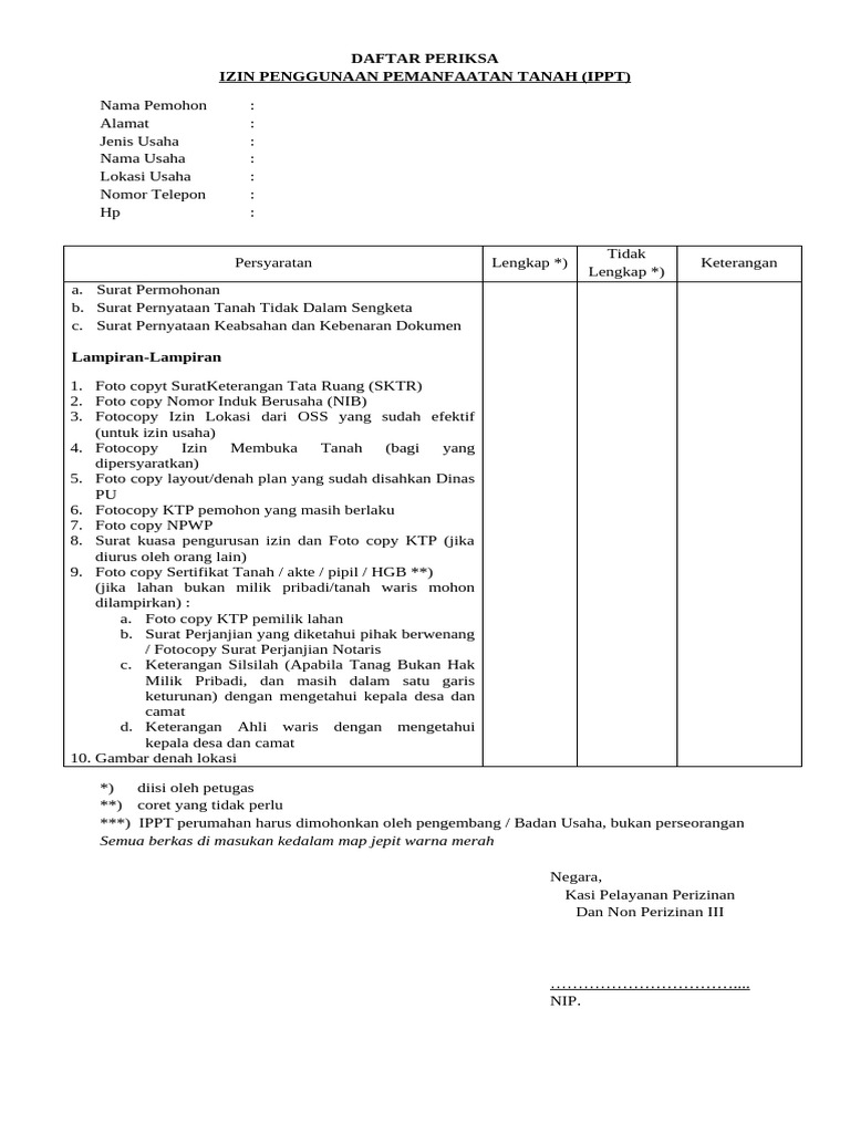 Panduan IPPT: Persyaratan dan Dokumen | PDF