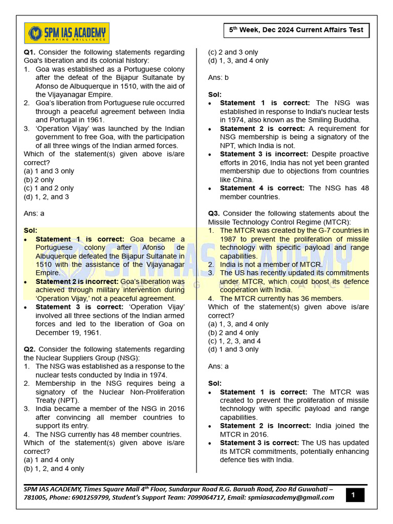 December 5th Week CA 2024 SPM | PDF | Intergovernmental Panel On ...
