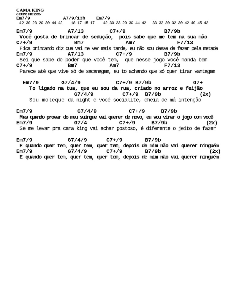 Letra da Música 