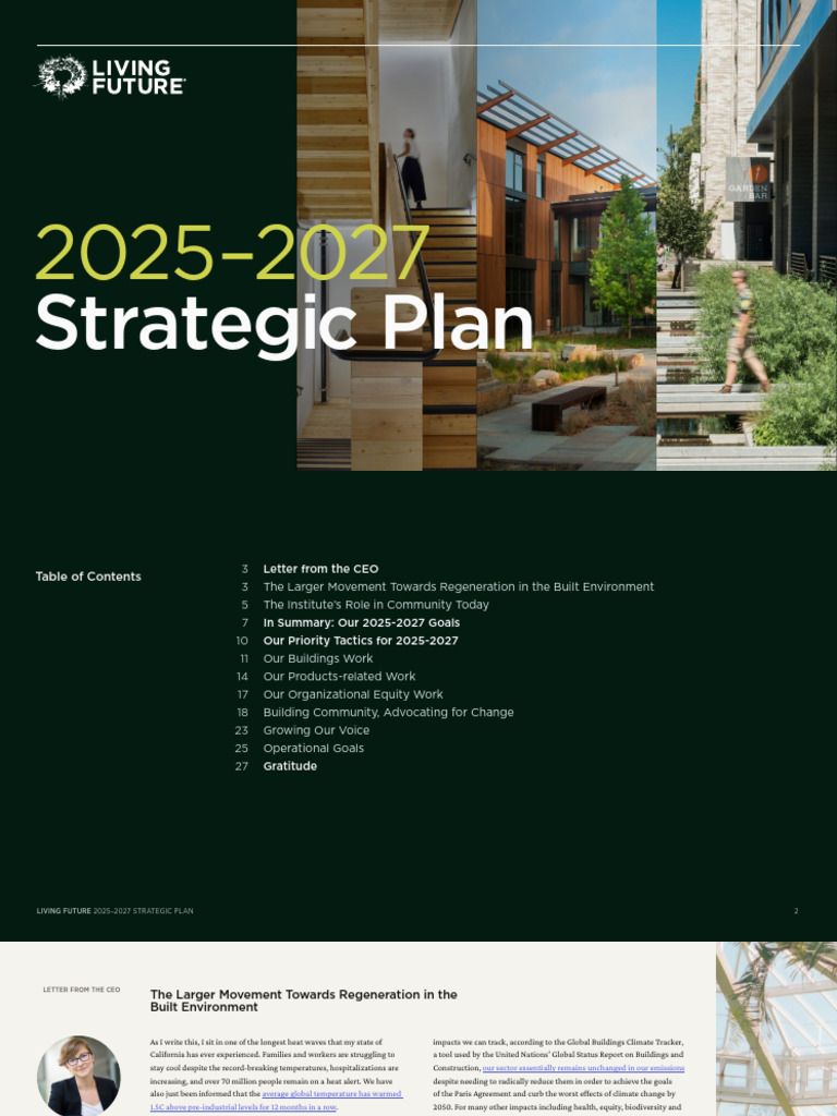 Living Future 2025-2027 Strategy Overview | PDF | Natural Environment ...