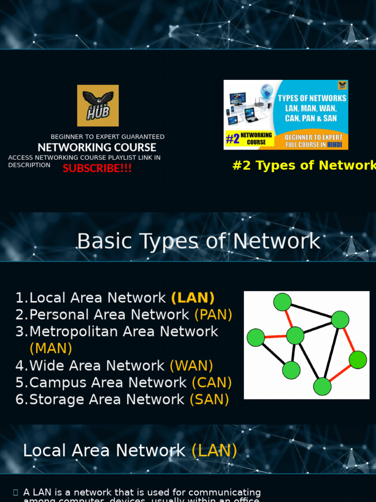 #2 Types of Networks | PDF | Computer Network | Local Area Network