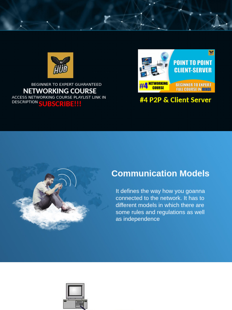 Networking Course: P2P & Client-Server Models | PDF