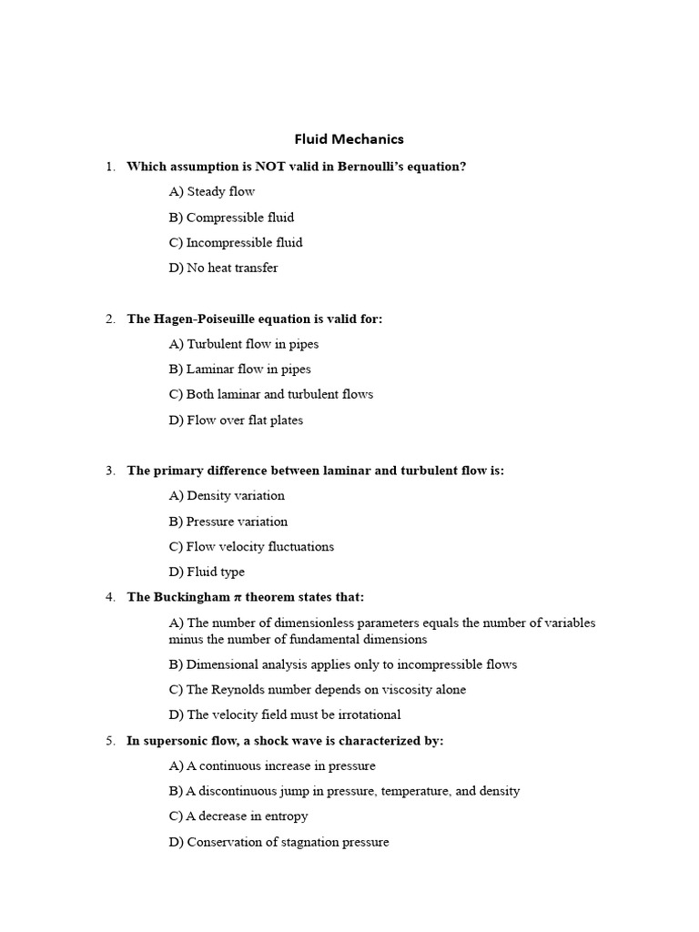 Fluid Mechanics and Heat Transfer Concepts | PDF | Fluid Dynamics ...