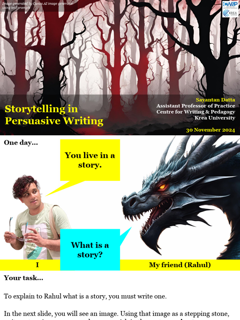 Storytelling in Persuasive Writing | PDF | Hiking | Owl