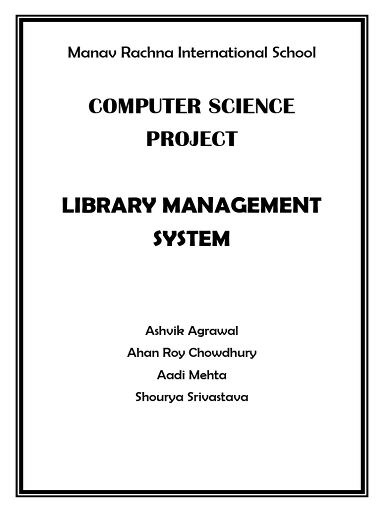 Library Management System Project | PDF | Graphical User Interfaces ...