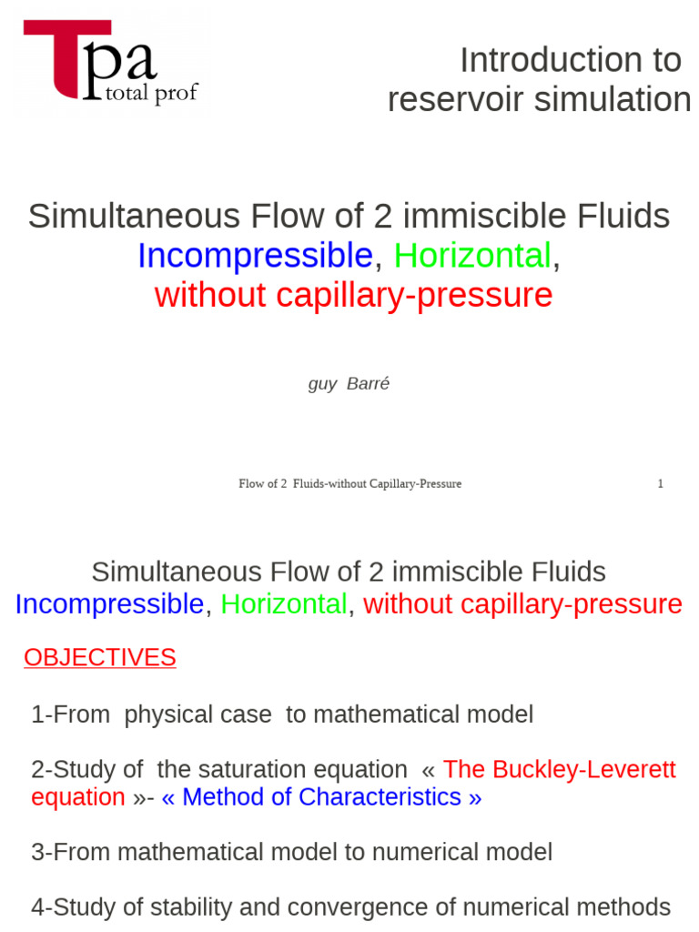 Two-Fluid Flow Simulation Without Capillary Pressure | PDF | Fluid ...