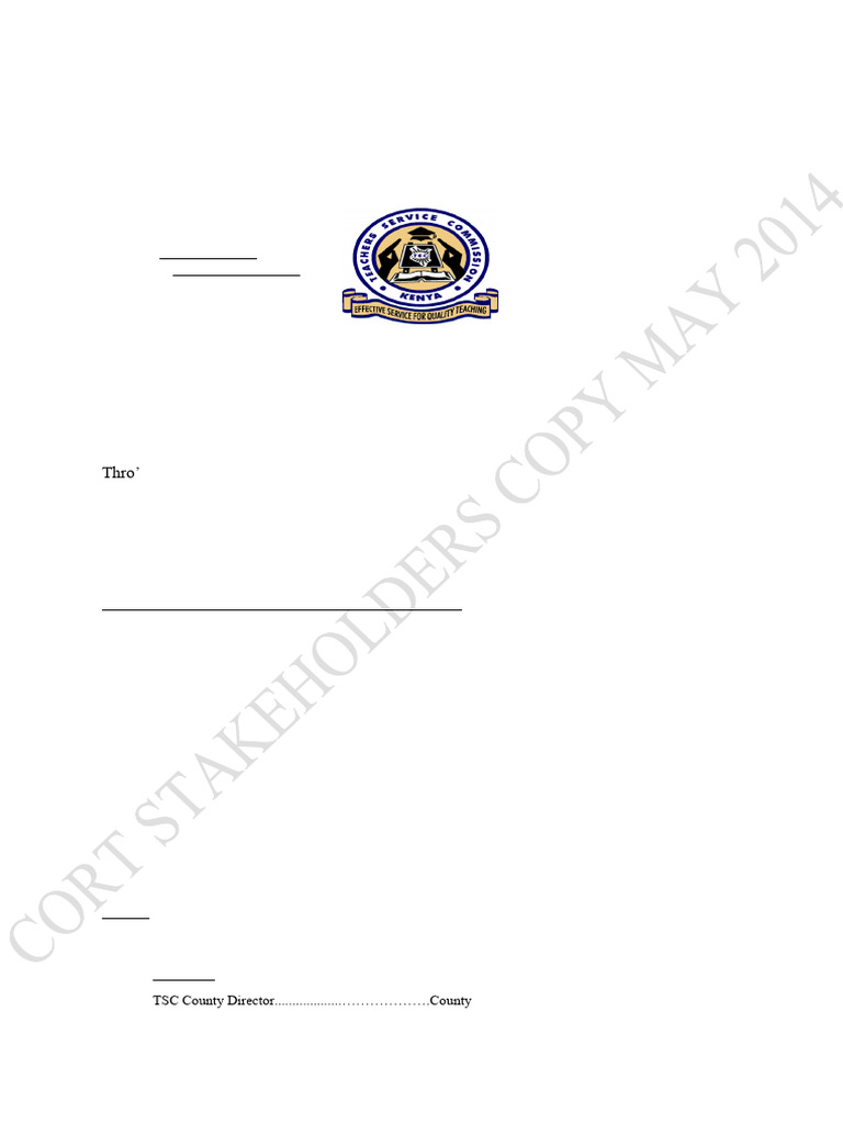 TSC Paternity Leave Application Form | PDF