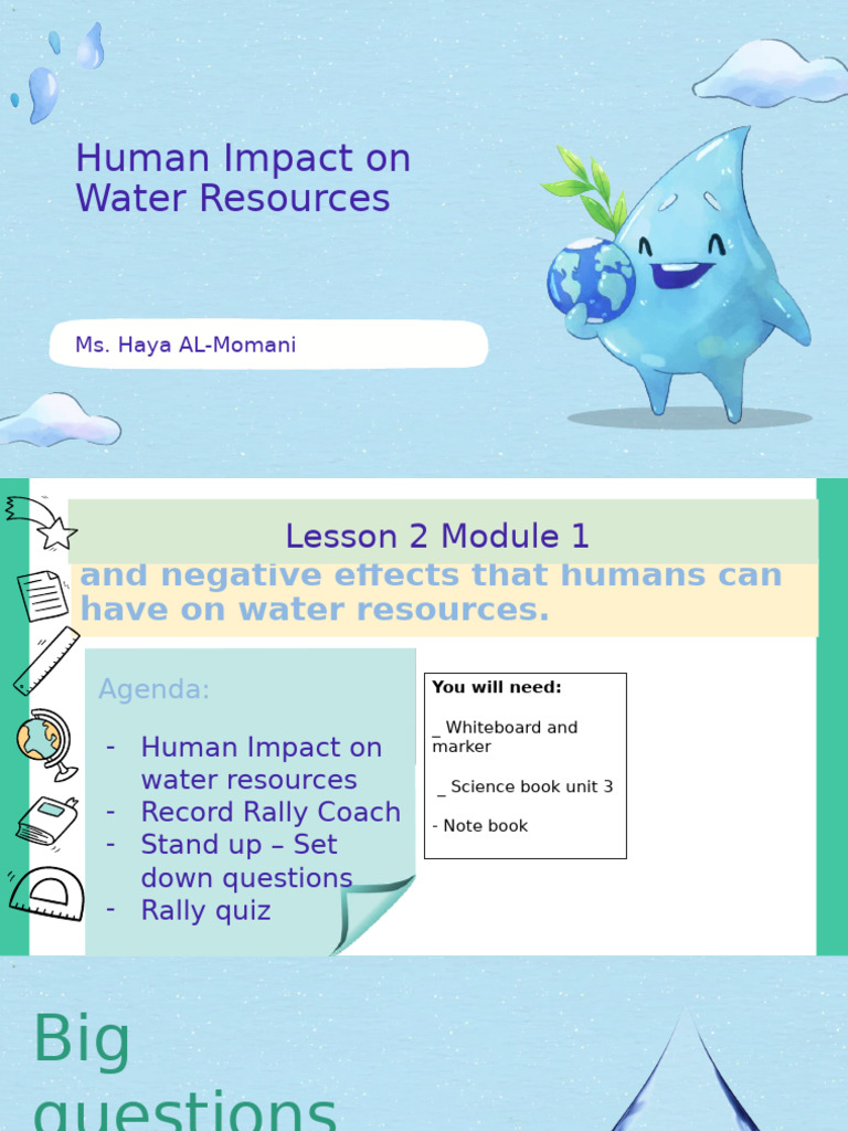 Human Impact on water Resources U3M1L2 | PDF | Water | Human Impact On ...