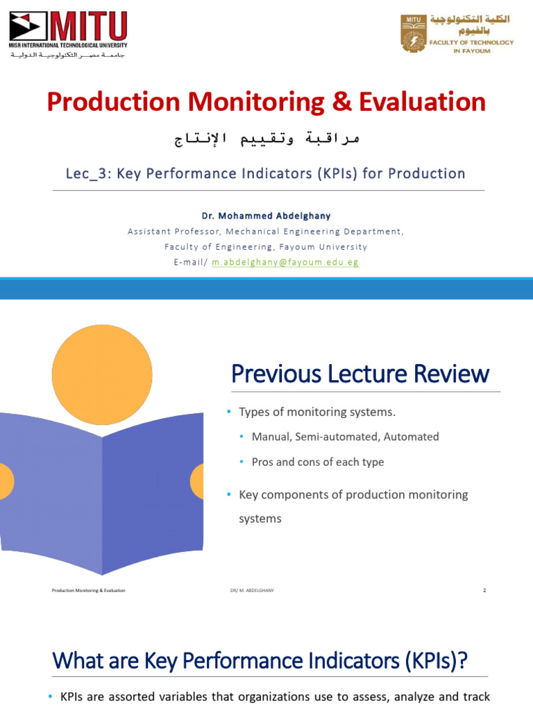 Key Production KPIs and Metrics | PDF | Performance Indicator ...