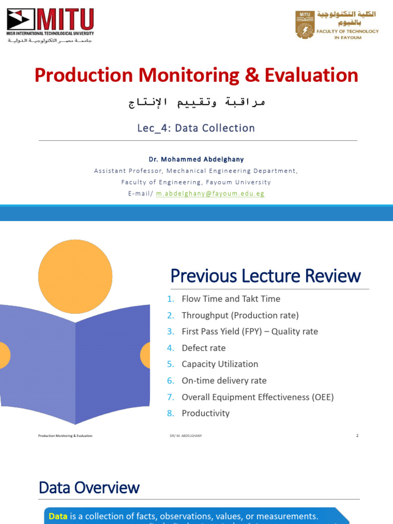 PME - Lecture - 4 - Data Collection | PDF